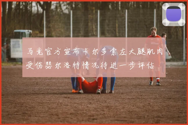 马竞官方宣布卡尔多索左大腿肌肉受伤瑟尔洛特情况待进一步评估